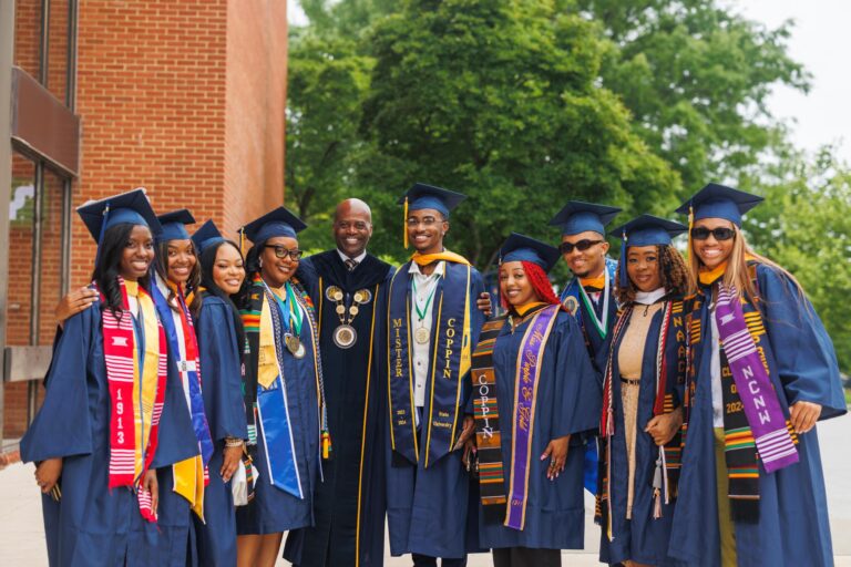 Students graduating at Coppin State